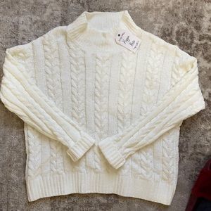 White Sweater, mock turtleneck